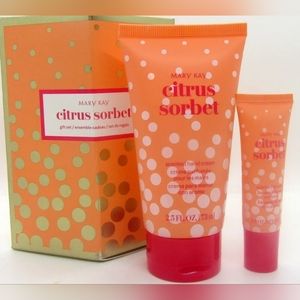 Mary Kay Citrus Sorbet Hand Cream and Lip Balm Gift Set -NIB